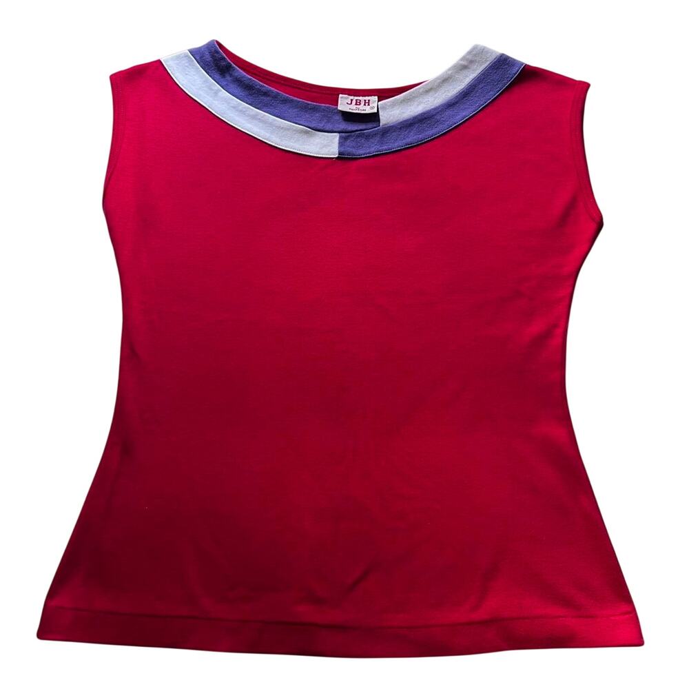 JBH Hampshire women’s Vintage 1980’s boatneck tank top size medium Pink Purple
